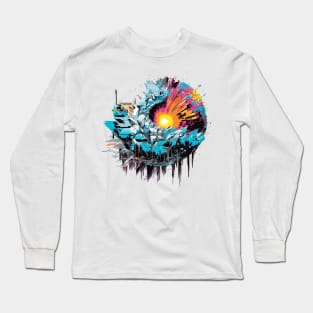 World City Circle Of Life Optimistic Fun Abstract Long Sleeve T-Shirt